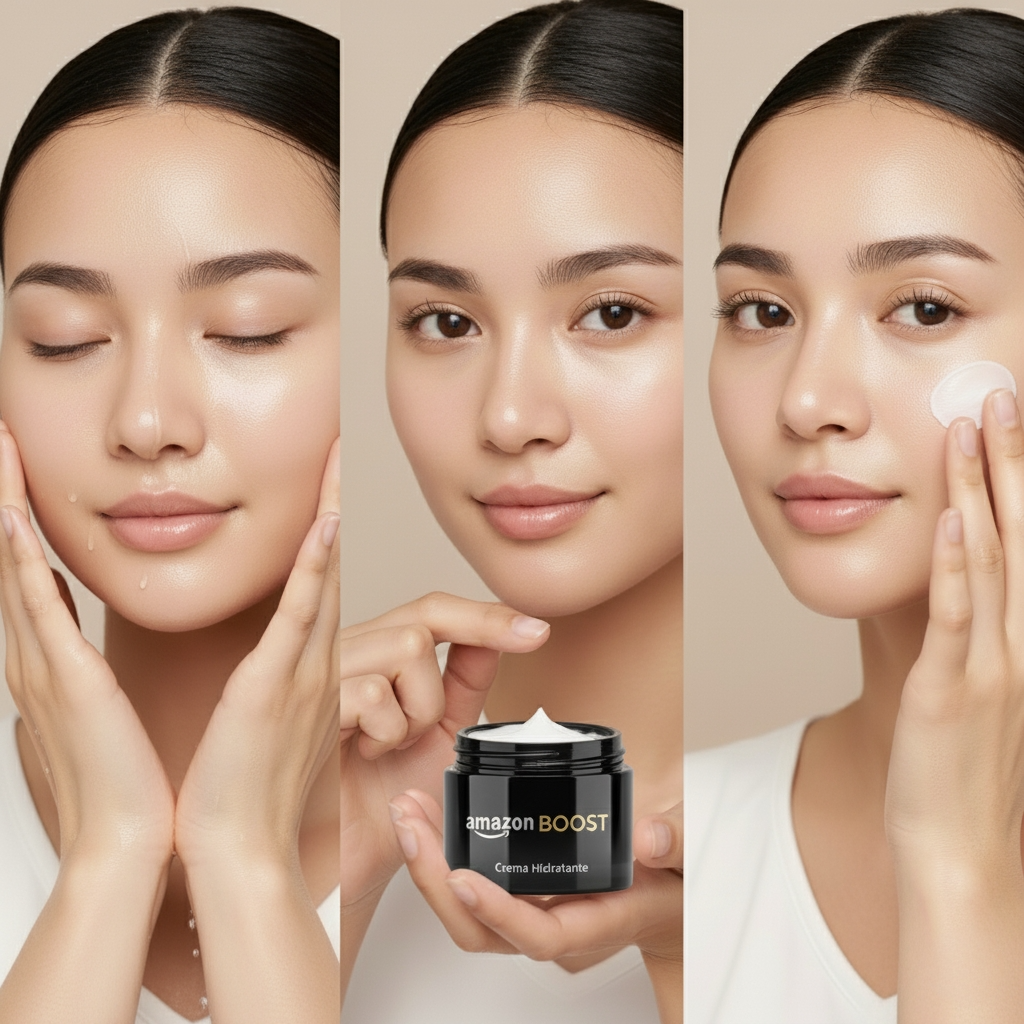 Lifestyle con modelo aplicando el producto - contexto real de uso